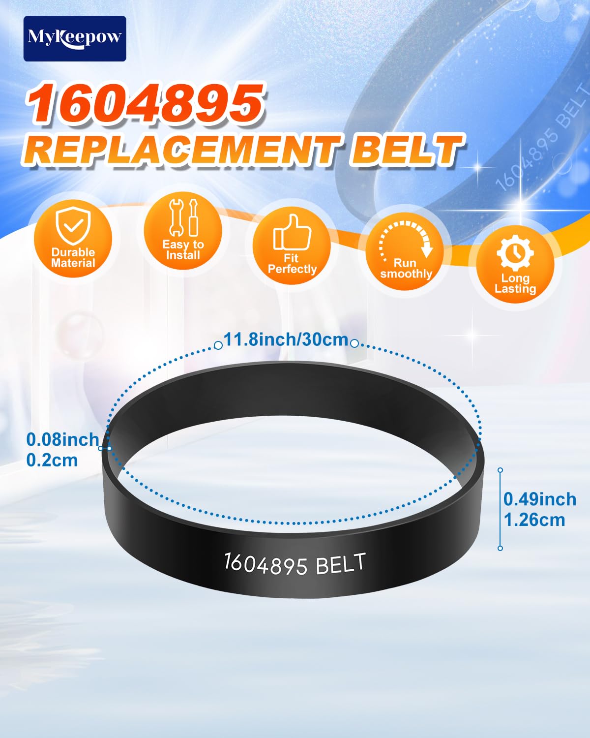 3437F Vacuum Belts Compatible with Bissell CleanView Compact Upright