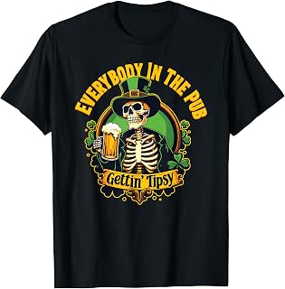 Funny St Patrick's Day Drinking Design Irish Pub Tipsy T-Shirt