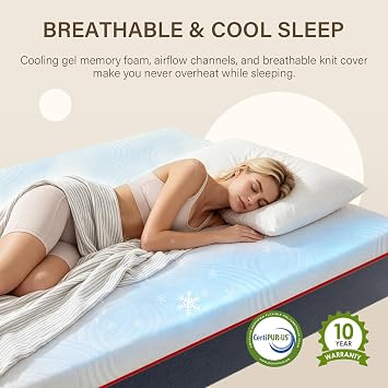 12 Queen Size Mattress in a Box with Memory Foam & Zoned Pocket Coils