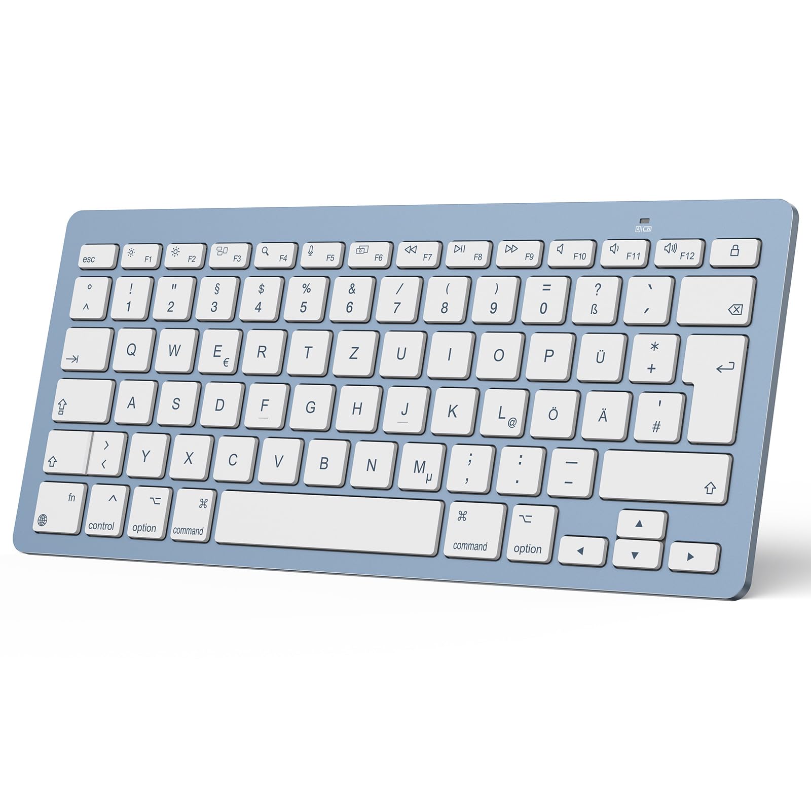 OMOTON Bluetooth Tastatur für Mac,Kompakte kabellose Mac Tastatur kompatibel mit MacBook Pro/Air, iMac, iMac Pro/mini,Ultra-dünn, QWERTZ DE-Layout,Blau