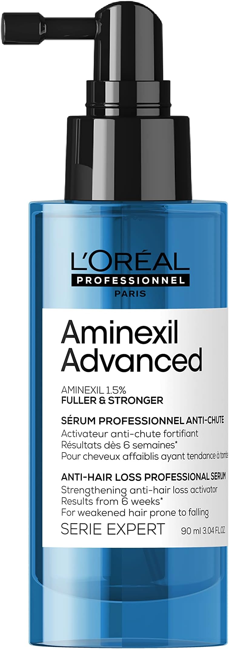 L’Oréal Professionnel | Aminexil Advanced Strengthening Anti-hair Loss Activator Serum | For Weakened Hair Prone to Falling | Concentrated with 1.5% Aminexil | SERIE EXPERT | 90ml