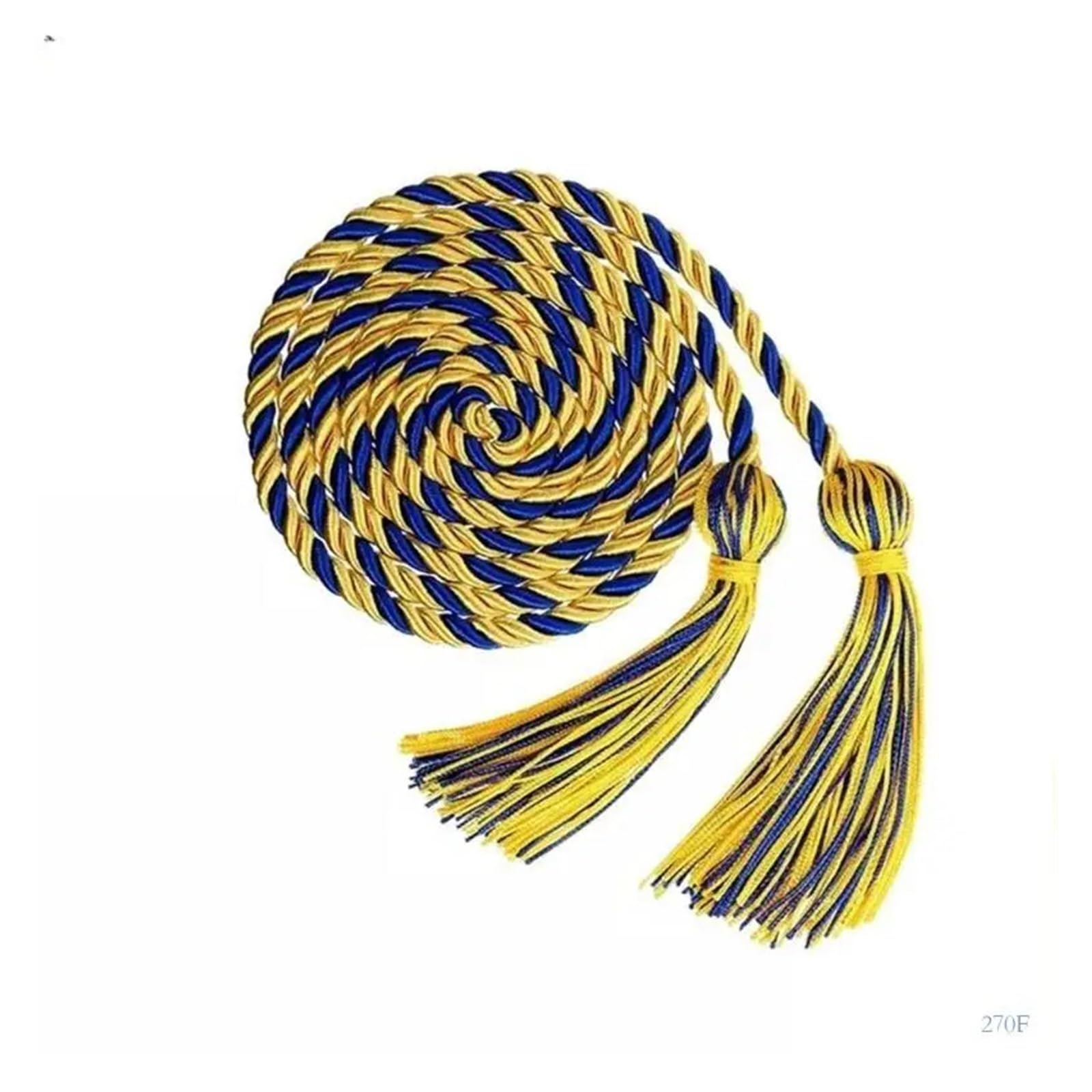 Tassel Graduation 10Pcs Graduation Honor Cords with Matching Tassels, Decorative Grad Cord Tassels for College Graduation Ceremony for Graduate Ceremonies and Memorials(Gold x royal blue)
