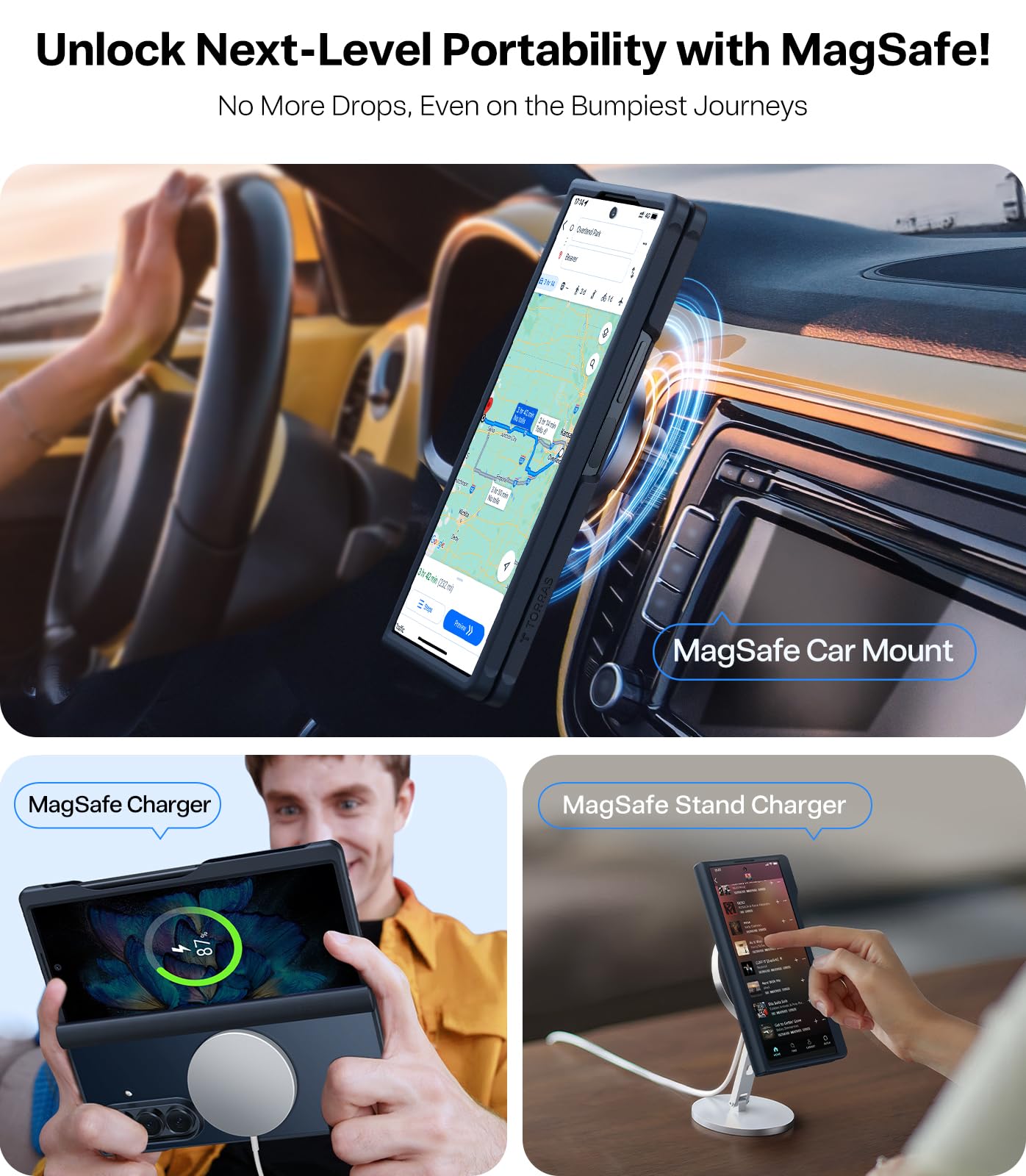 Amazon.com: TORRAS Magnetic Shockproof for Samsung Galaxy Z Fold 7