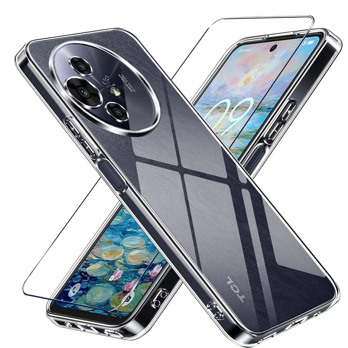 Cover Per Telefono Custodia 3in1 Per Alcatel TCL A3 A509DL 5.5" - Copertura In Vetro Temperato E Fondina Protettiva Custodia 3in1 Per Alcatel Generica - Foto 2