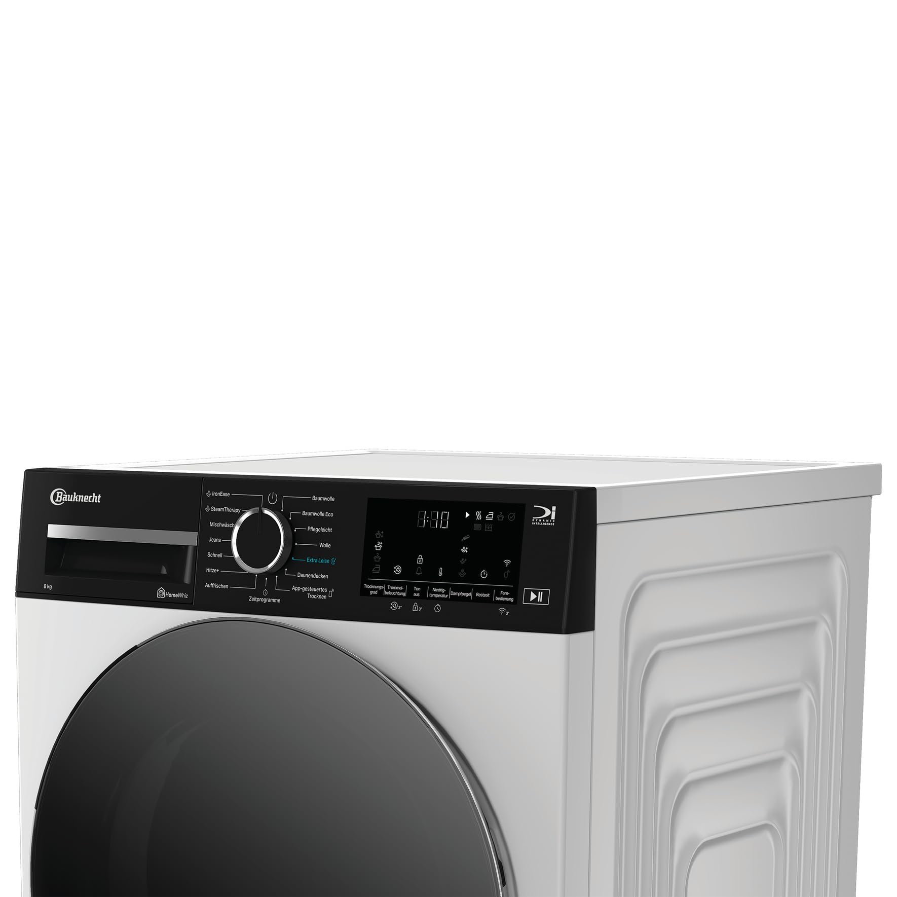 Bauknecht BD 8A WB Wärmepumpentrockner, 8 kg, IronEase - Bügelfrei, A-Noise – besonders leise, Precision Dry, Adaptive Dry, HomeWhiz App, Sport-Programm, Steam Therapy, Weiß