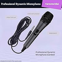 Vista 3 de Karaoke USA Micrófono dinámico profesional M187 (cableado), negro