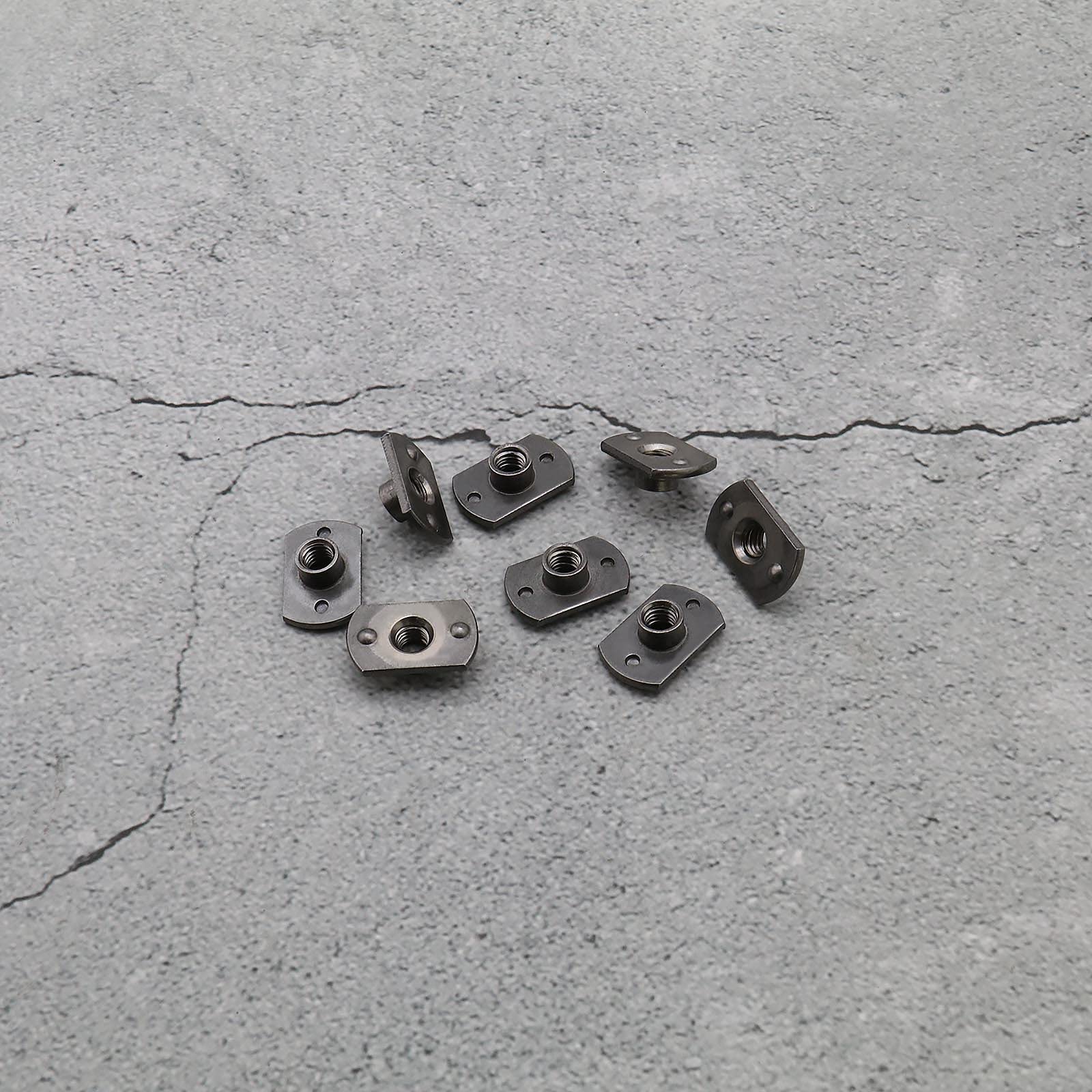 Lot de 20 écrous à souder M6 en acier carbone en forme de T 2 trous pour meubles tubulaires Table