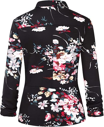 Miniatura 3 de Unifizz Blazer Casual para Mujer con Bolsillos Frente Abierto Cardigan Chaqueta de Trabajo Oficina Manga 34