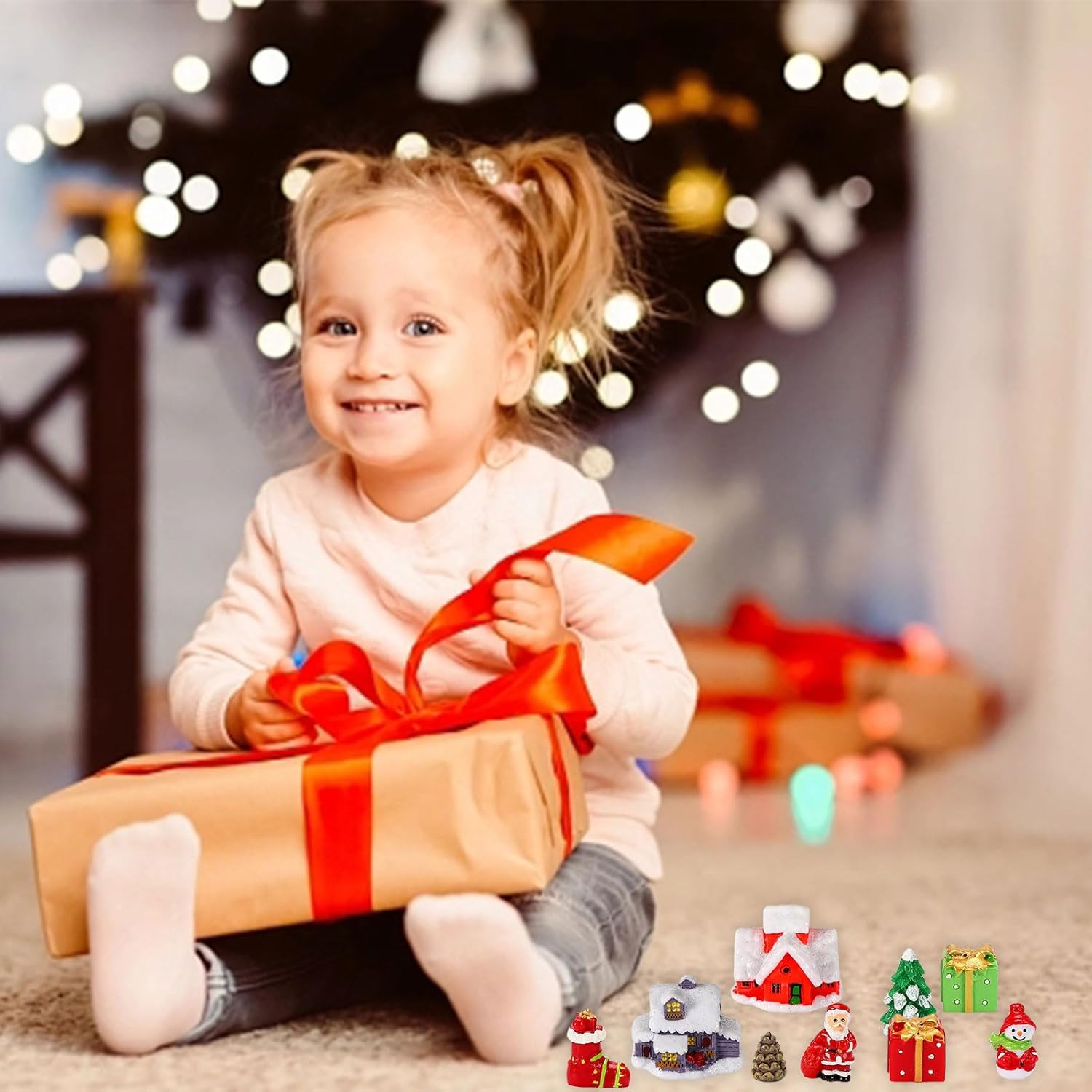 未使用クリスマス飾りキャンドルヴィンテージサンタさんと子供たち