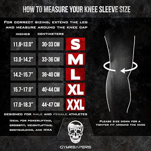 Miniatura 3 de Gymreapers - Rodilleras (1 par) con bolsa de gimnasio, soporte de compresión para sentadillas, levantamiento de pesas y de potencia, de neopreno, de