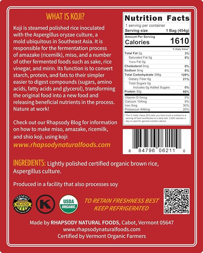 Rhapsody Organic Koji Shio Koji 2 paquetes de 452 g miniatura 2