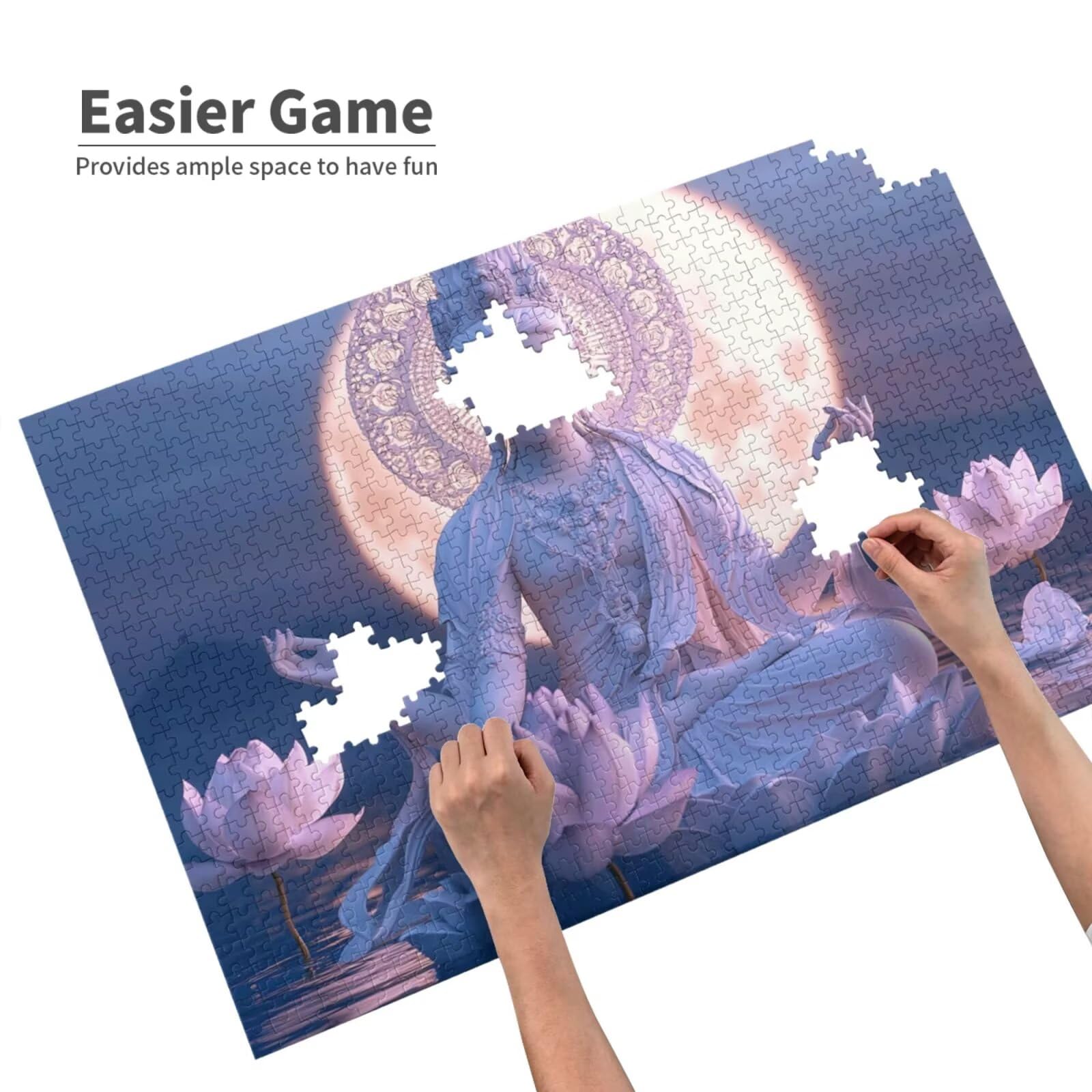 Puzzle Zen 1500 elementów, krajobraz, puzzle dla dorosłych, z pudełkiem na prezent, duże drewniane puzzle dla dorosłych, gra zręcznościowa dla całej rodziny, prezenty dla kobiet, 87 x 57 cm, 40 lat