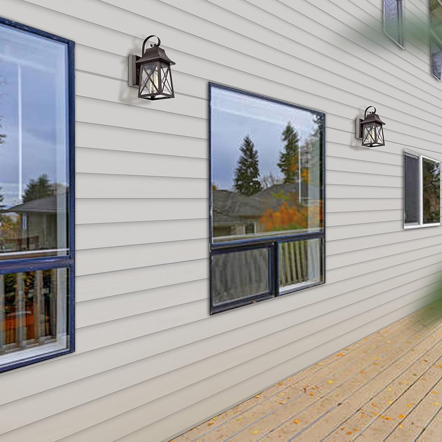 🔥 Crаzу Dеаlѕ FLALINKO Outdoor Wall Sconce - 2 Pack 14 Farmhouse Porch Light in Oil Rubbed Bronze Finish with Clear Seedy Glass for Barn, Patio, Porch, Doorway, Entryway (ORB, Twin Pack)