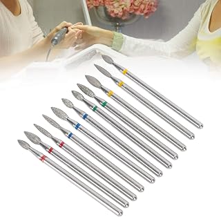 11Pcs Nail Drill Bits, Drill Bits for Nails, Nail Bits for Nail Drill, Professionsal Exfoliating Polishing Burr Manicure Tools for Acrylic Gel Nail Cuticle Manicure