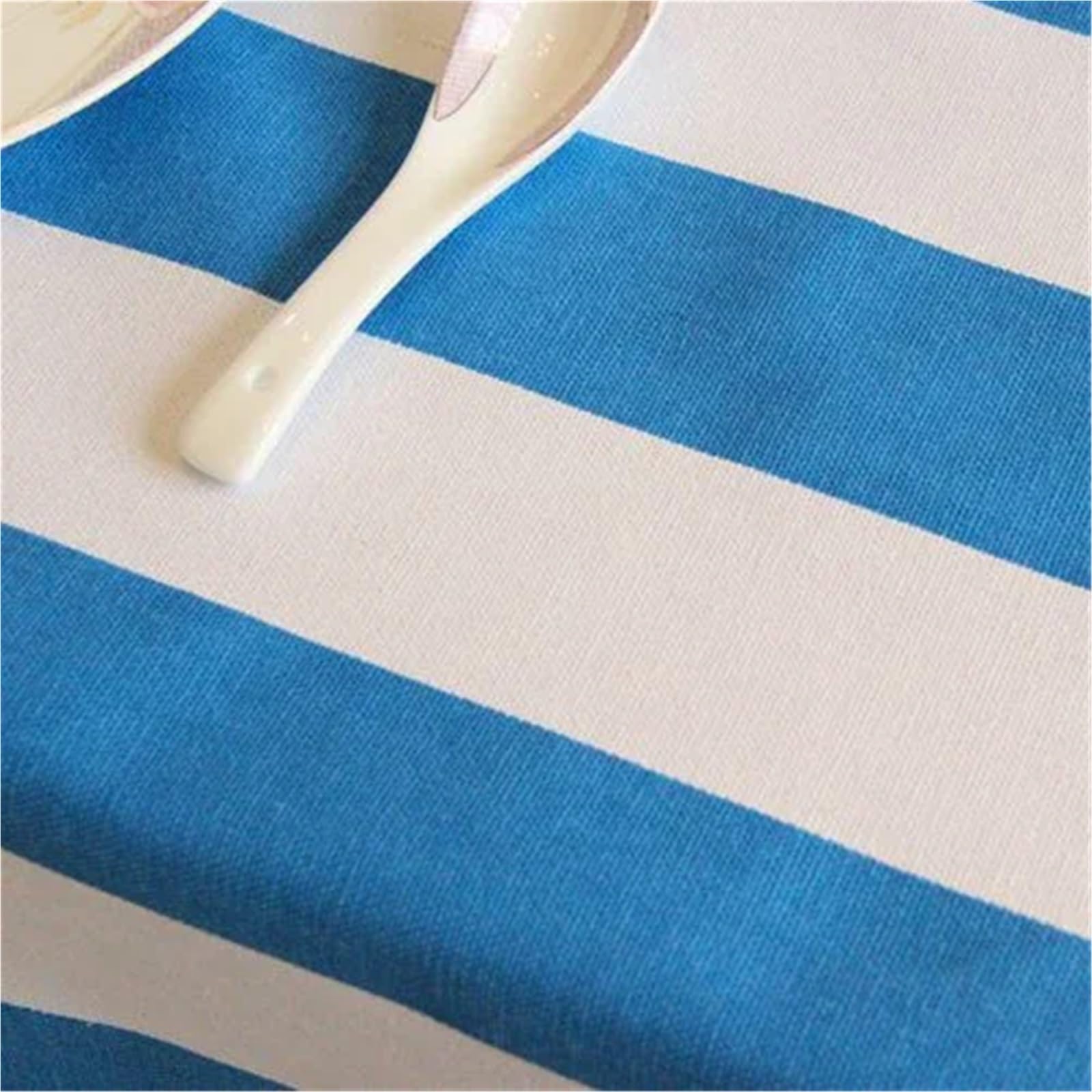Blau-weiß gestreifte Tischdecke aus Canvas, Baumwolle, viele Größen(70x70cm)