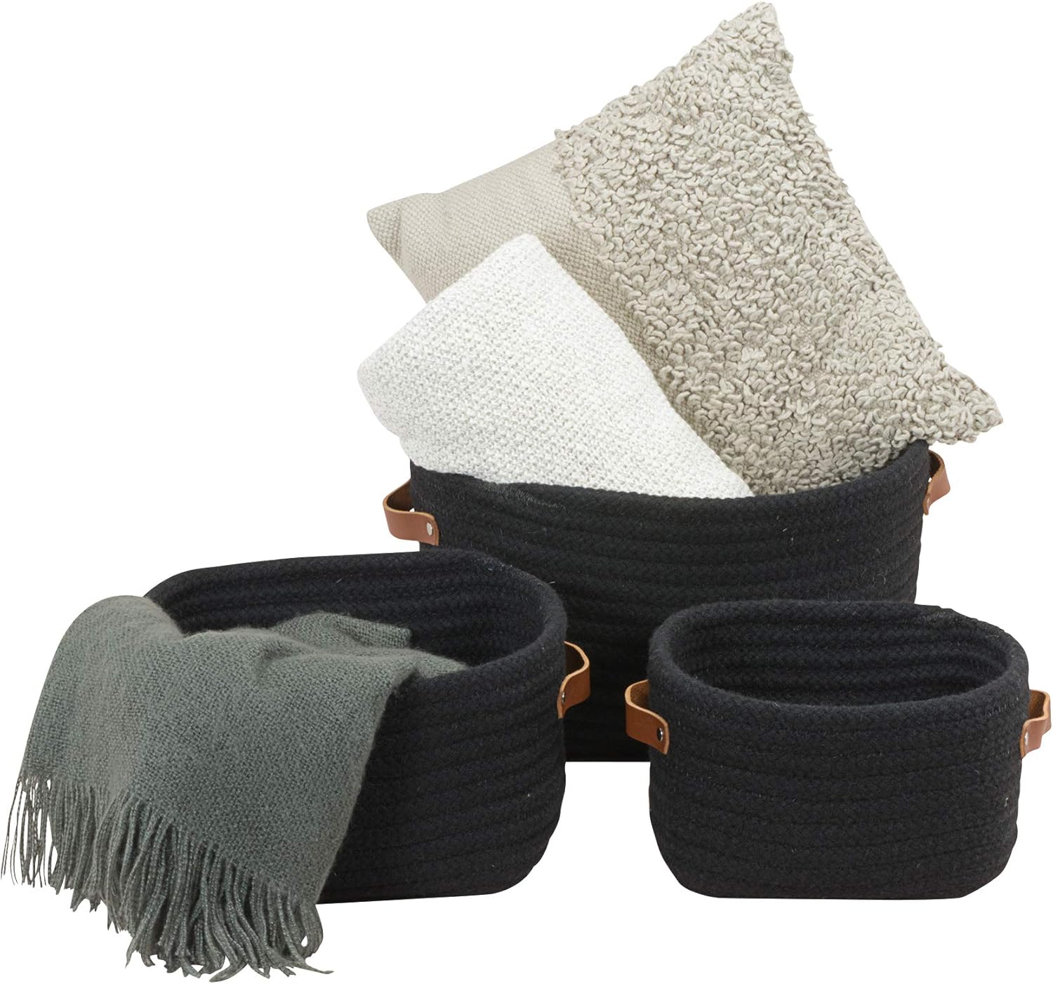 Scott Living VS79A010X007S Vintage Shed Basket, 10"x8"x7", Black