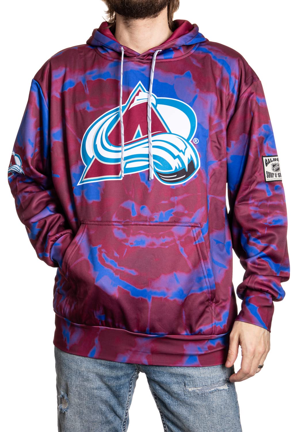 Calhoun NHL Surf & Skate Mens Tie Dye Sublimation Pullover Hoodie