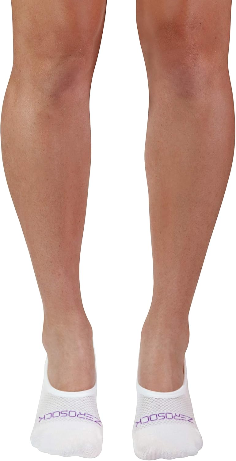 ZeroSock Bamboo Viscose Super Low Invisible Socks With Mesh Ventilation with Anti-Slip Gel Heel Grip (4 Pairs Per Box)