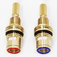 Vista 2 de Juego de válvulas de cerámica 1-001 y 1-002, latón sin plomo, cartucho de repuesto Newport Brass caliente y frío, Kingston KSRPL5000HC y CC