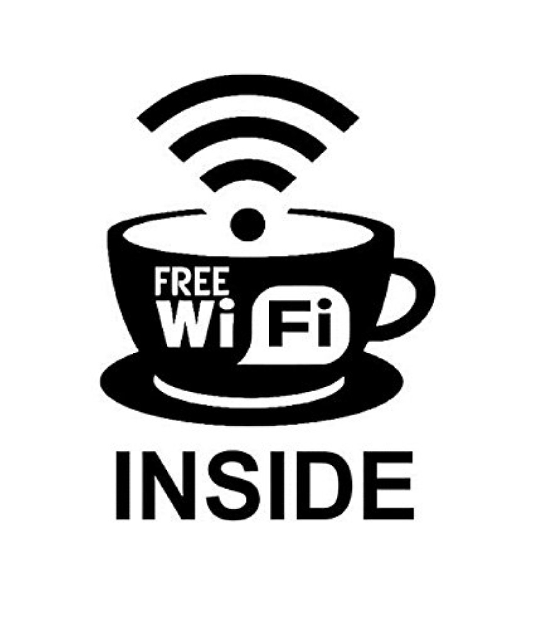 Fusion Graphix WiFi Free Wall Sticker for Businees, Resturant, Café, Office (Black) (B079PY58J1) Amazon Price History, Amazon Price Tracker