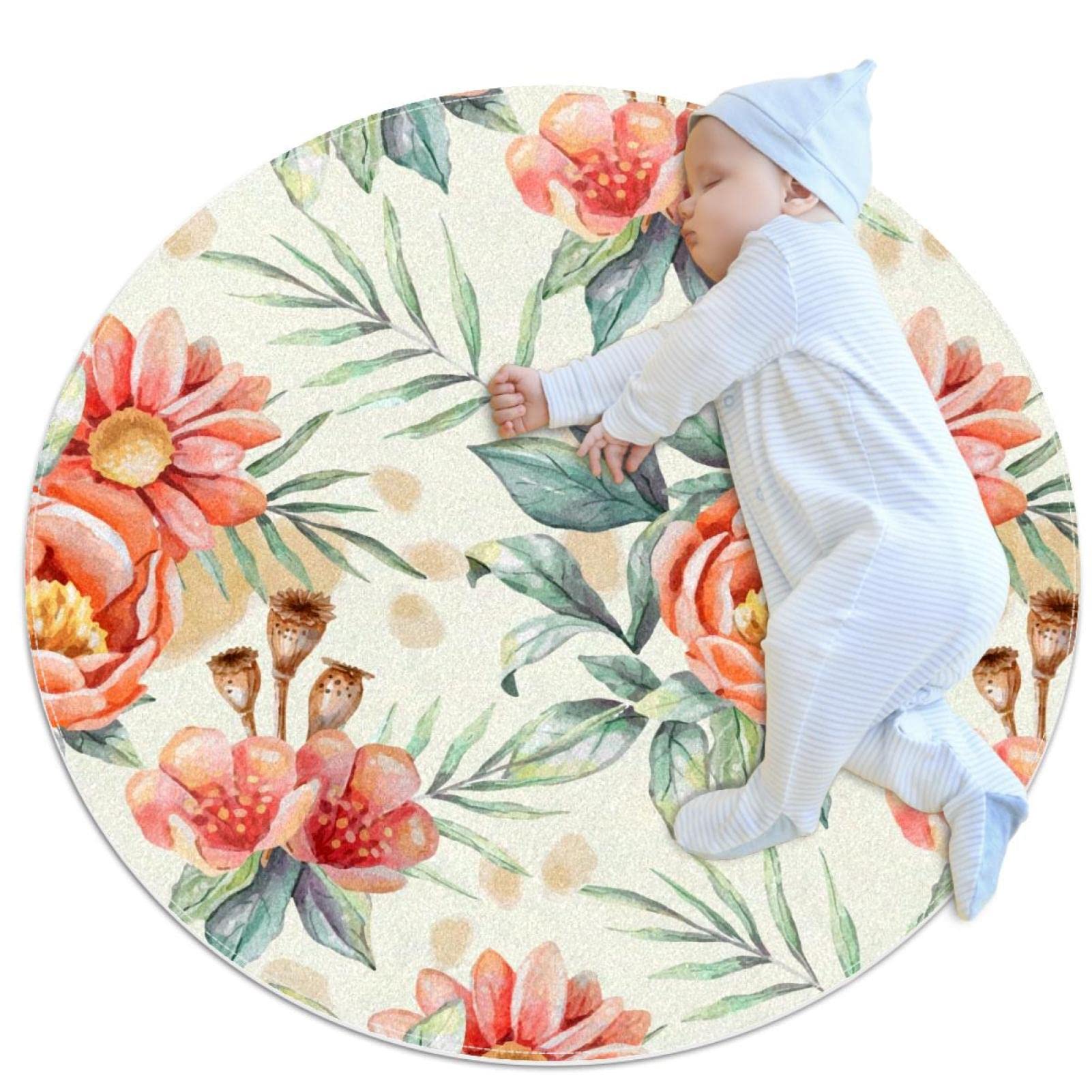 Tapis de salle de bain rond antidérapant pour éviter les glissades en chambre