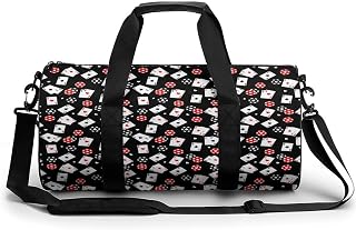Playing Poker Card Suit Gym Bag 23L Duffle Storage Tote Waterproof Fitness Bag for Sport Yoga Travel