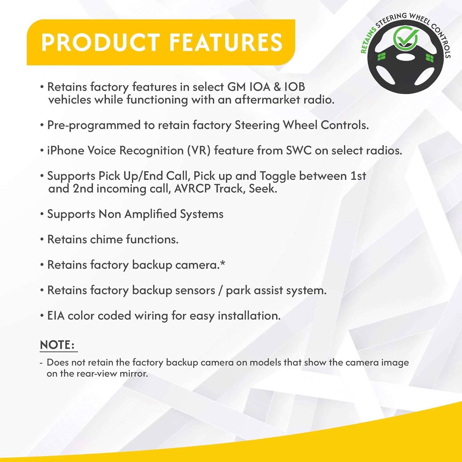 CRUX SWRGM-47 - Interfacing Solutions Radio Replacement Interface, Steering Wheel Control, 2016-2018 GM Vehicles with 7-inch Screen