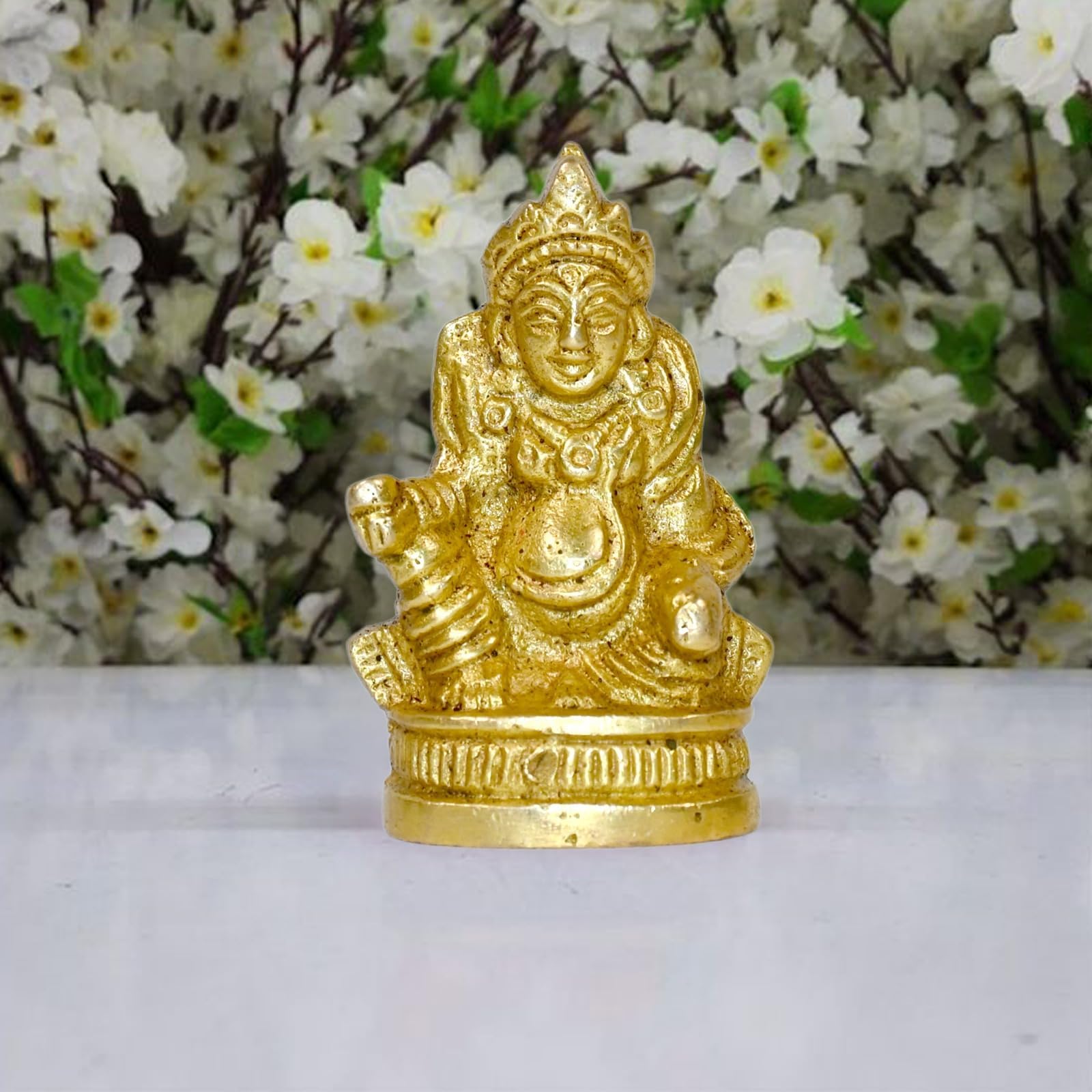 Pick End Now Lord Kuber Brass Statue for Home Temple