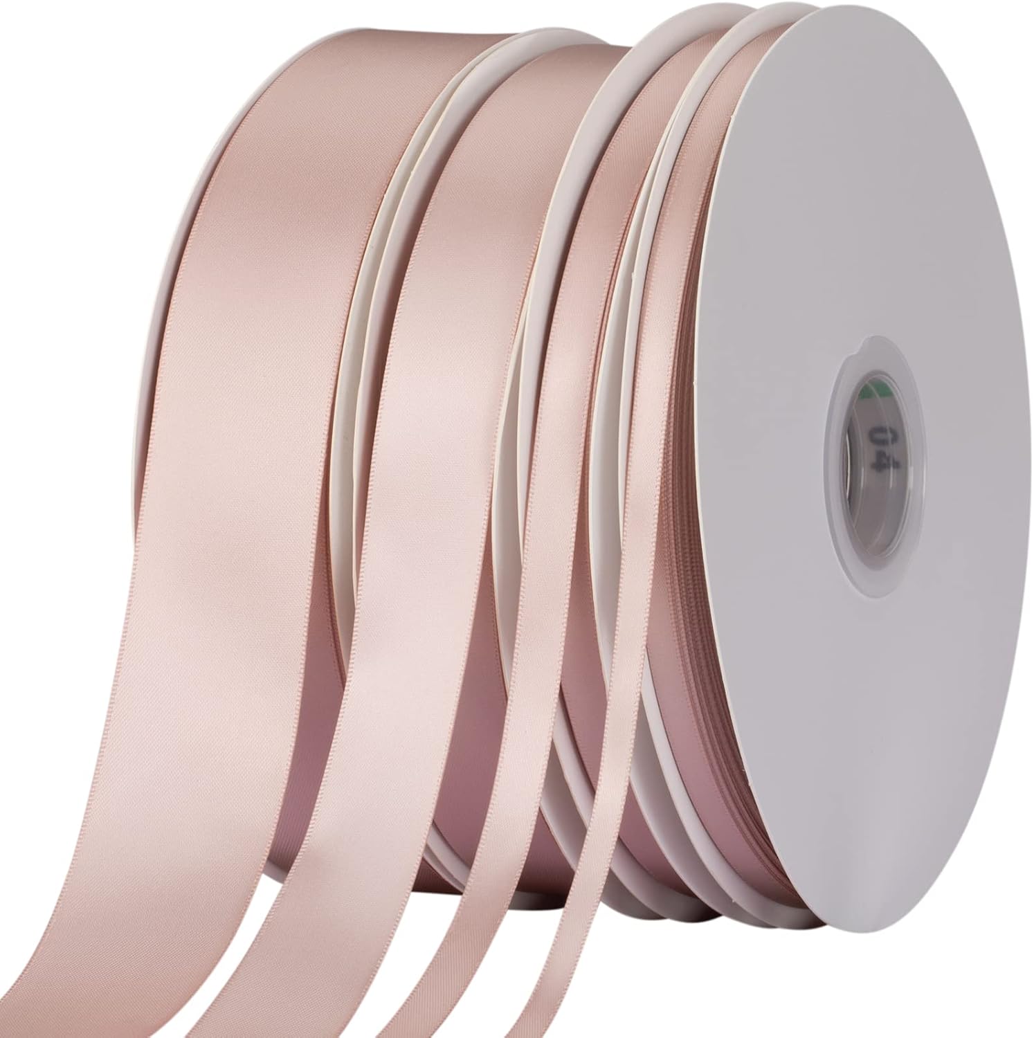 1-1/2" Inch Double Faced Satin Ribbon Solid Polyester Ribbon for Gift Wrapping, Crafts, Hair Bows, Wedding Party Decaration, Baby Shower Decoration Floral Arrangement (100 Yards, Vanilla)