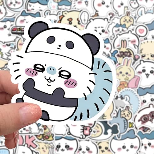 Miniatura 6 de 60 calcomanías de Chiikawa, lindas calcomanías de dibujos animados japoneses, calcomanías de vinilo impermeables Kawaii para niños, adolescentes,