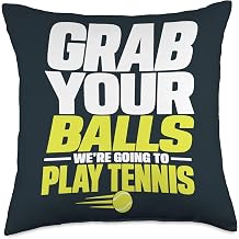 Tennis Player Humor Tennis Balls Throw Pillow