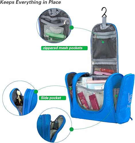 Miniatura 6 de bago Neceser de viaje para mujeres y hombres, bolsa de aseo grande impermeable colgante grande para baño y bolsa de viaje para organizador de
