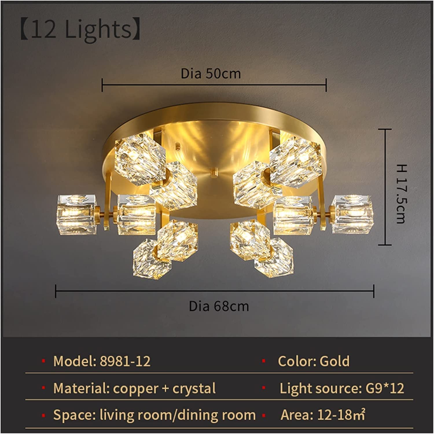 Modern Crystal Chandelier LED Luxury Pendant Lights Villa Hanging Lamp Entrance Lobby Light Compatible with Living Room Bedroom Lamp