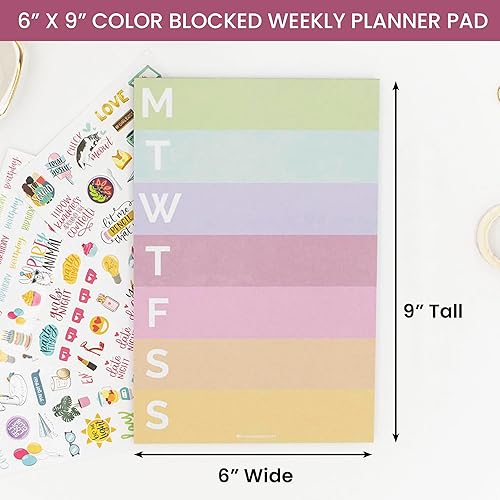 Miniatura 2 de bloom daily planners Bloc de notas semanal de tareas con 80 hojas arrancables, bloc de notas semanal sin fecha para el trabajo, la escuela, el