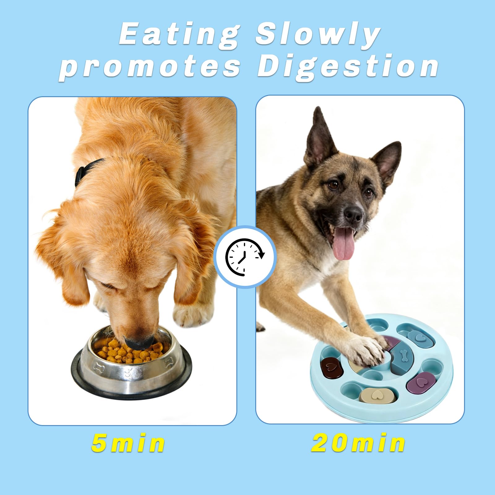 Gioco Interattivo per Cani,Giochi Educativi per Cani,Giochi Interattivi per Canis,Treat Dispenser Giocattolo Interattivo per l'allenamento del QI e I'arricchimento Mentale, Per Premi,Addestram