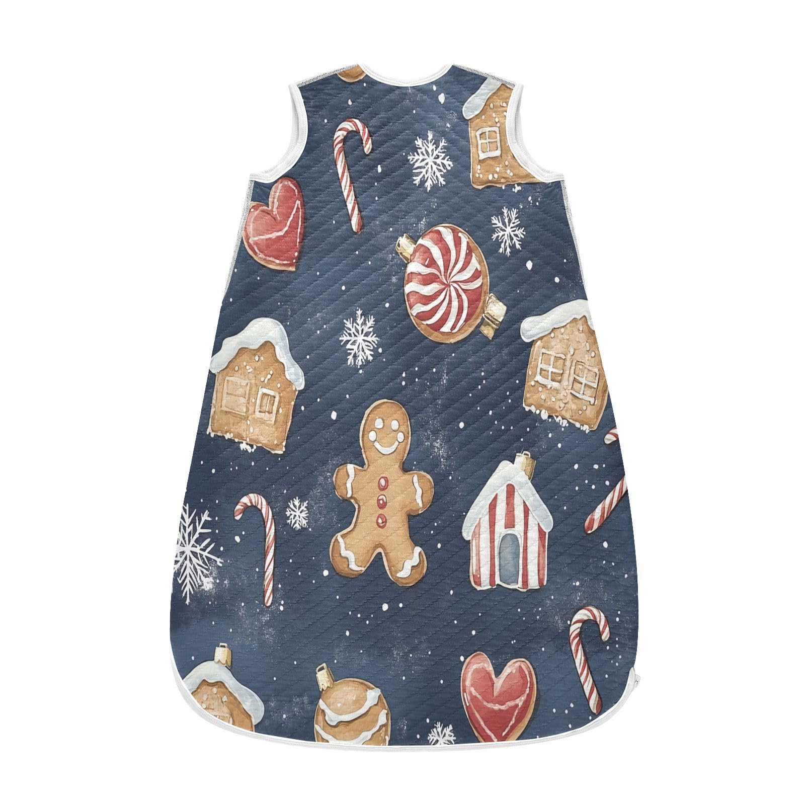 Kigai Christmas Gingerbread Baby Sleep Sack Wearable Blanket Sleeping Bag 2-Way Zipper Soft Swaddle Transition Sack