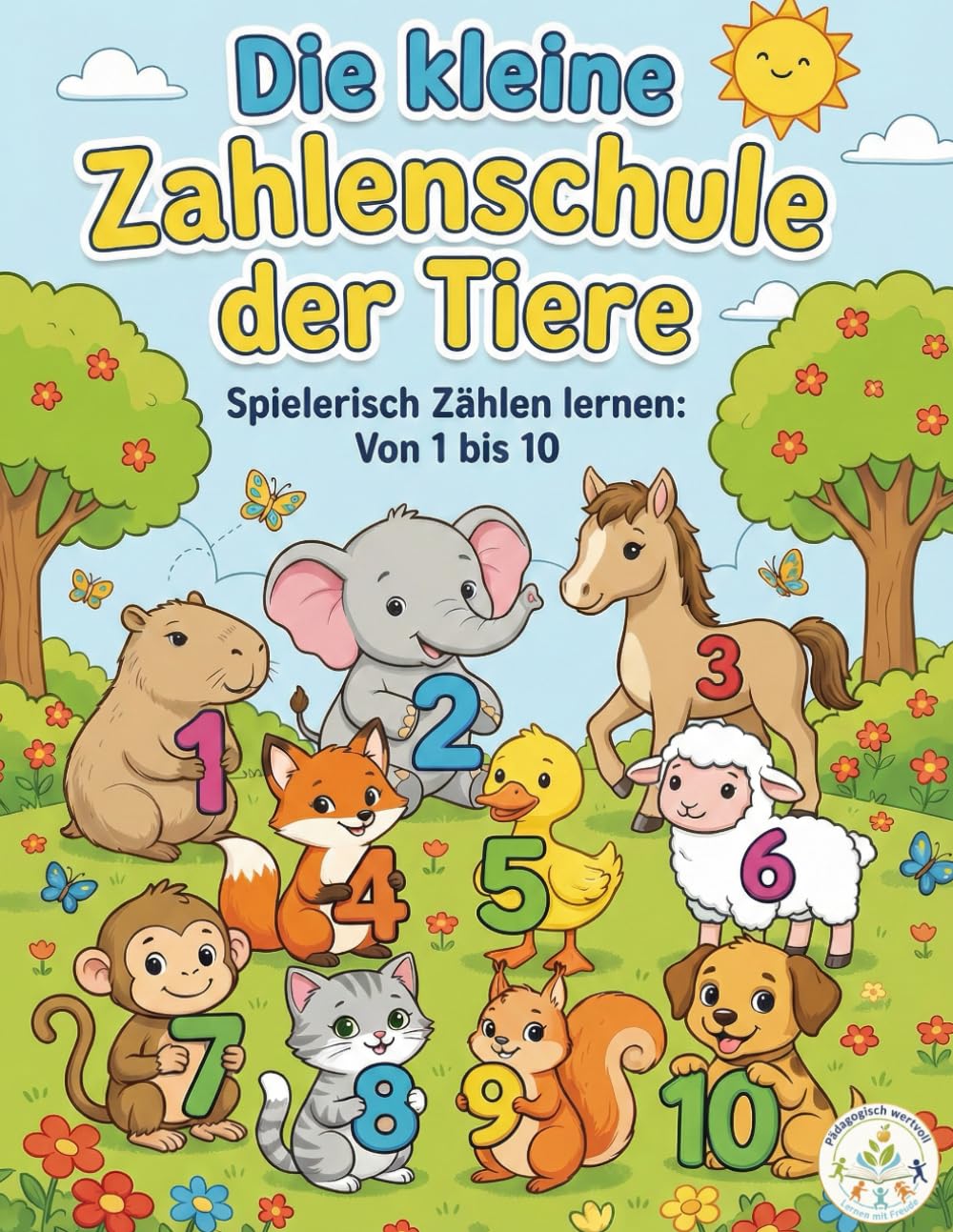 Die kleine Zahlenschule der Tiere: Spielerisch Zählen lernen: Von 1 bis 10