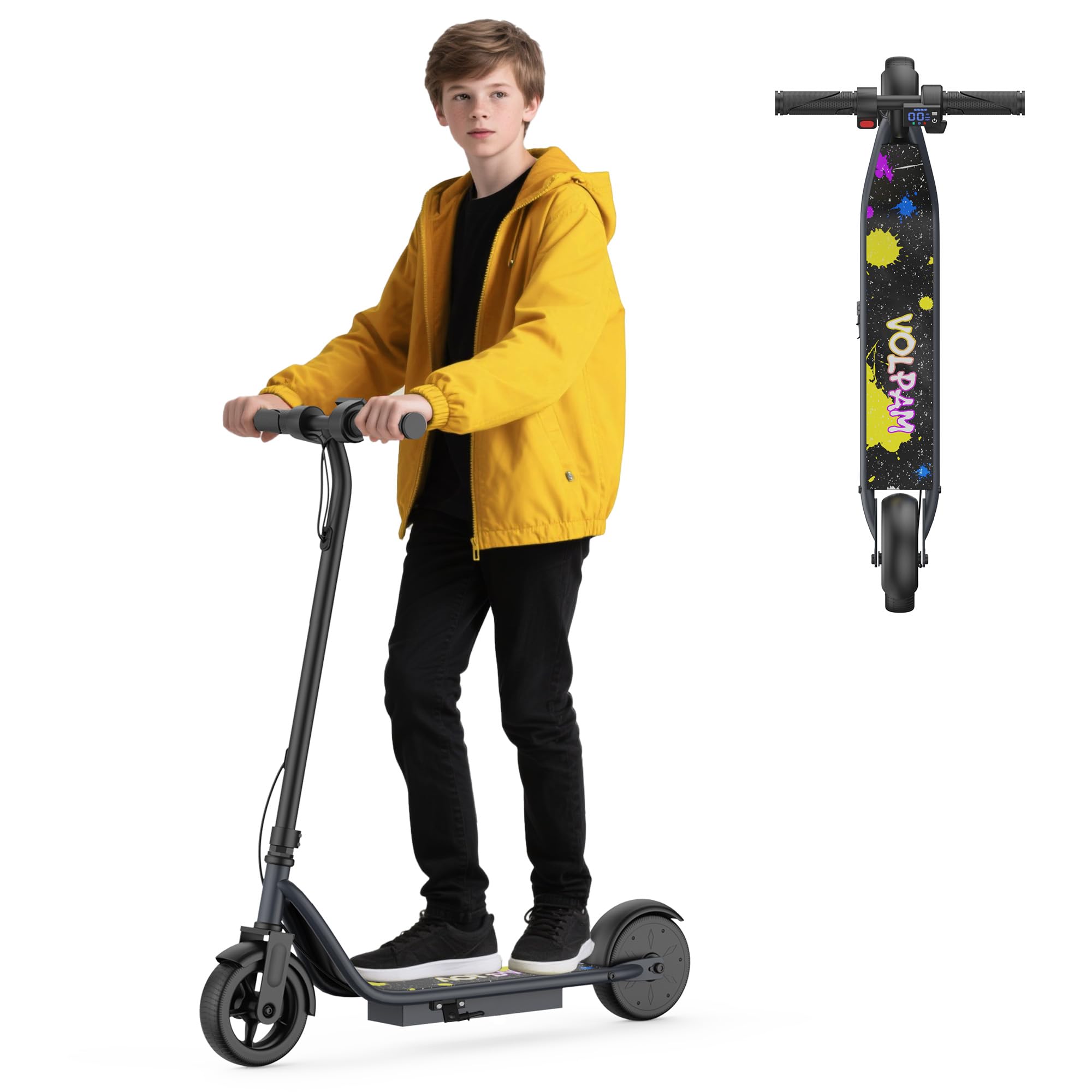 Electric Scooter LED Display 3 Speeds 250W 350 Motor Max 10 15Miles Range Top Speed 9 19Mph 6