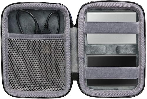 co2CREA Funda de viaje rígida de repuesto para Samsung T7 Touch SSD portátil de 500 GB 1 TB 2 TB unidades de estado sólido externas (funda negra +
