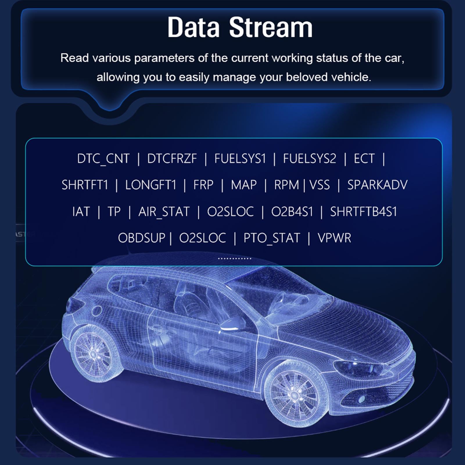 Luocute V600 Auto-OBD-Scanner, 2,8-Zoll-TFT-Farbbildschirm mit One-Click-IM-Bereitschaftstaste und Mehrsprachiger Schnittstelle, für Motorkontrollleuchte