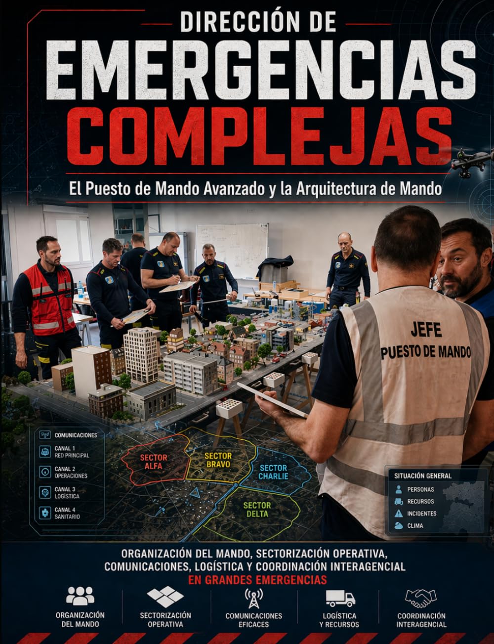 Dirección de Emergencias Complejas - El Puesto de Mando Avanzado y la Arquitectura del Mando: “Organización del mando, sectorización operativa, ... interagencial en grandes emergencias.”