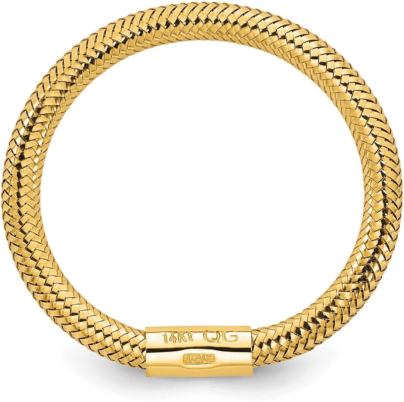 Jewelry Affairs 14k Yellow Gold Mesh Stretch Adjustable Band Ring