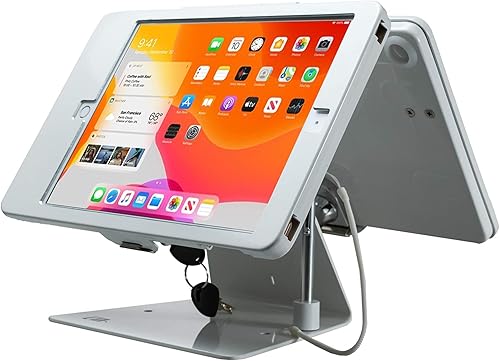 CTA Digital Soporte de contador para iPad Air, iPad Pro, iPad - Blanco - Soporte de pantalla de 10.5"