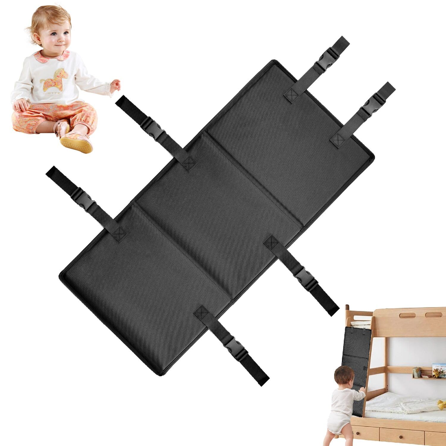 Copertura per scala, rivestimento per scala, letto a soppalco Oxford 600D, con fibbie regolabili, protezione per arrampicata per bambini contro l'arrampicata incustodita
