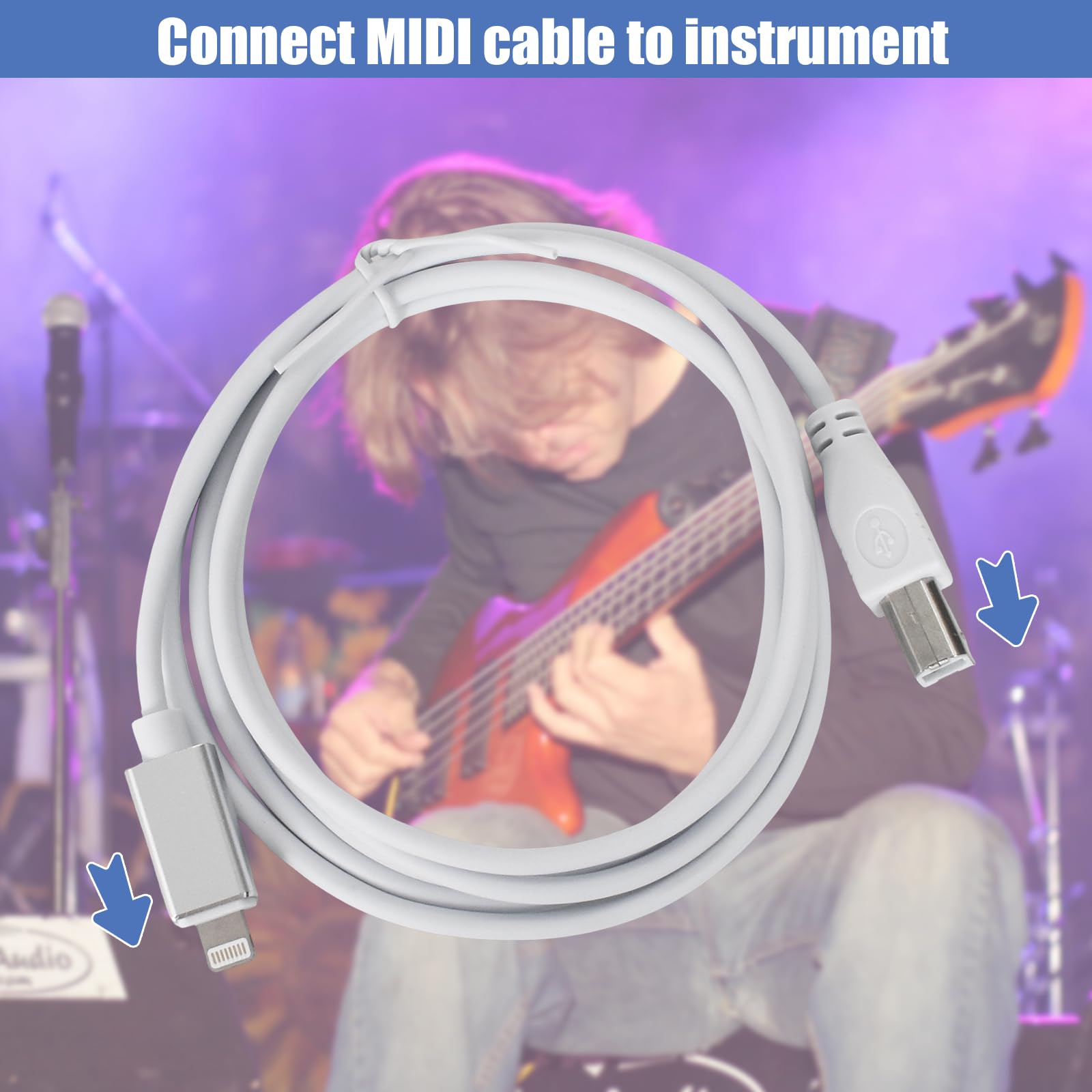 Cavo USB Tipo B A MIDI Viojrlly 1,5m - Per IPhone, Tastiere MIDI E Strumenti Musicali - Foto 3