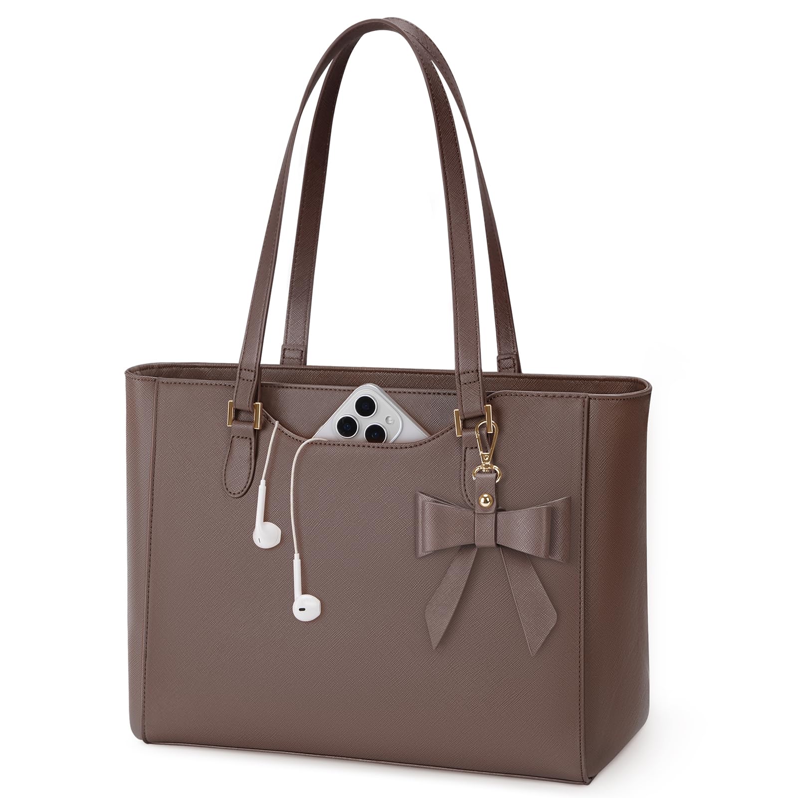 KTMOUW Handtasche Damen Groß Shopper Tasche Damen Wasserdichte Leder Tote Bag Arbeitstasche Damen-Schultertaschen Umhängetasche Henkeltasche für Business Büro Schule