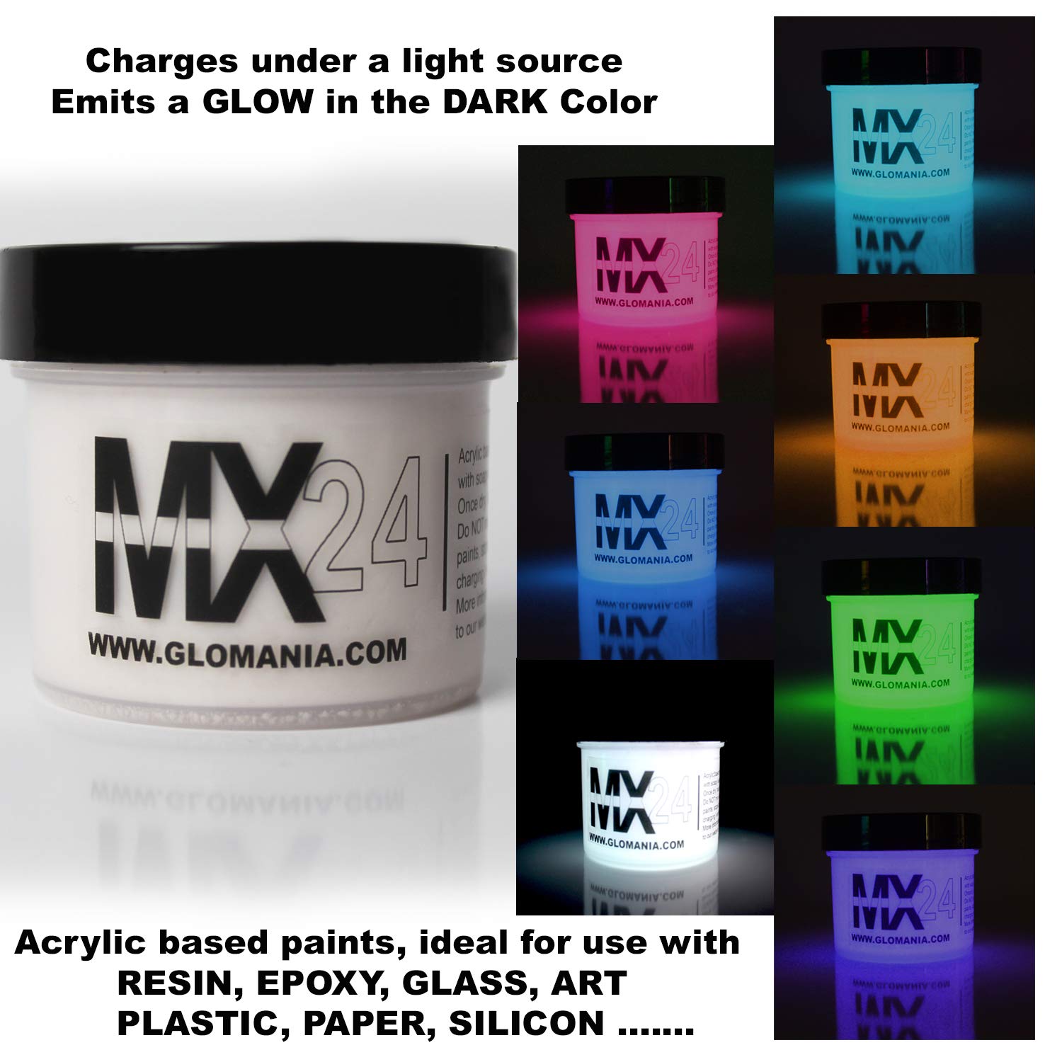 Amazon.com : Aqua MX24 Extreme Glow in The Dark Paint Daytime