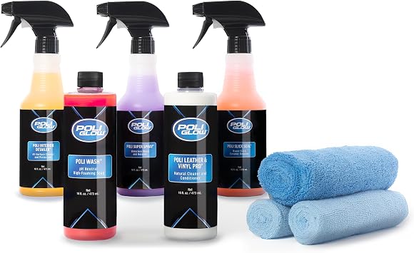 Poli Glow Vehicle Detailing Kit, 16 oz, 7-Piece