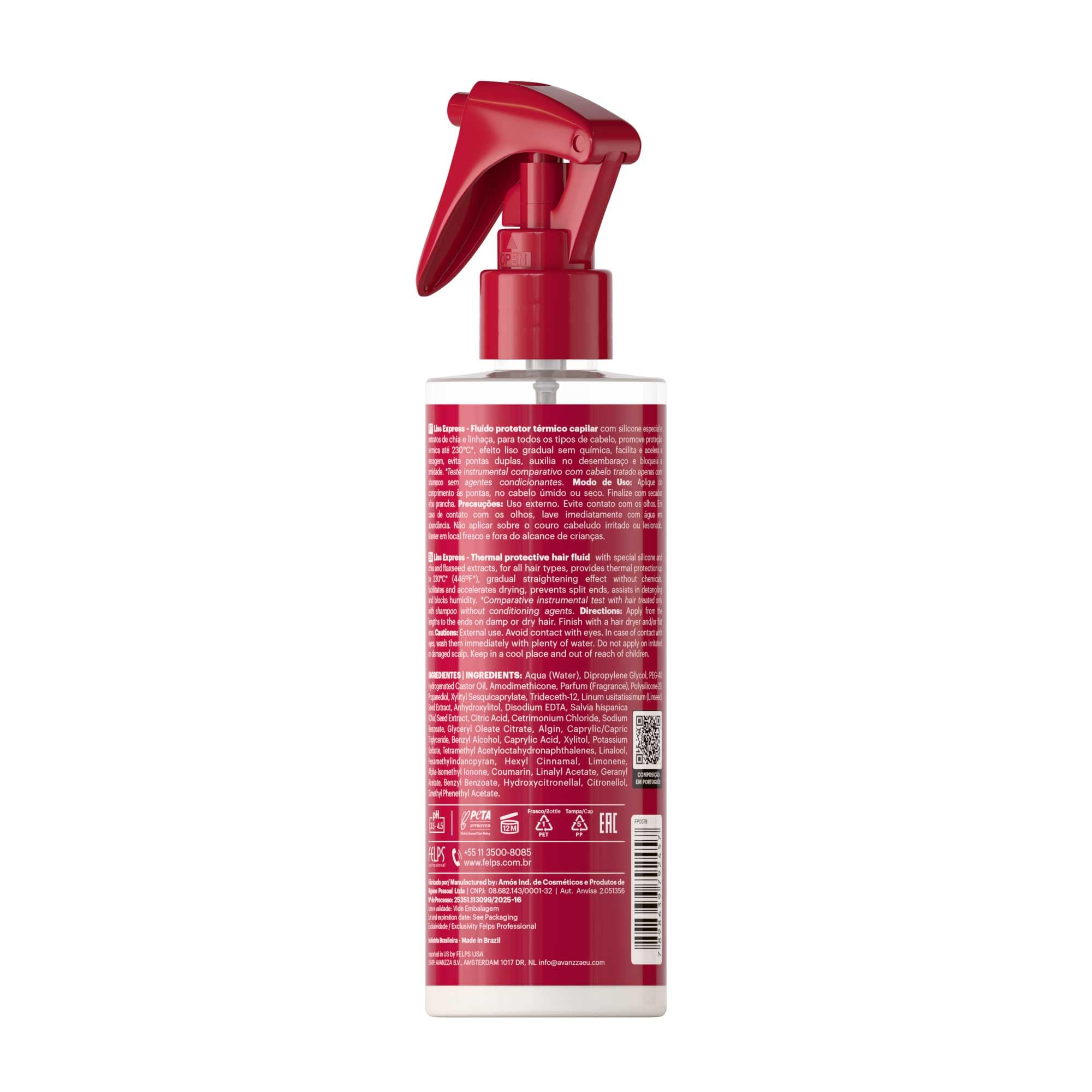 Felps Professional | S.O.S. Liss Express Fluid | Thermal Protector | 230 ml