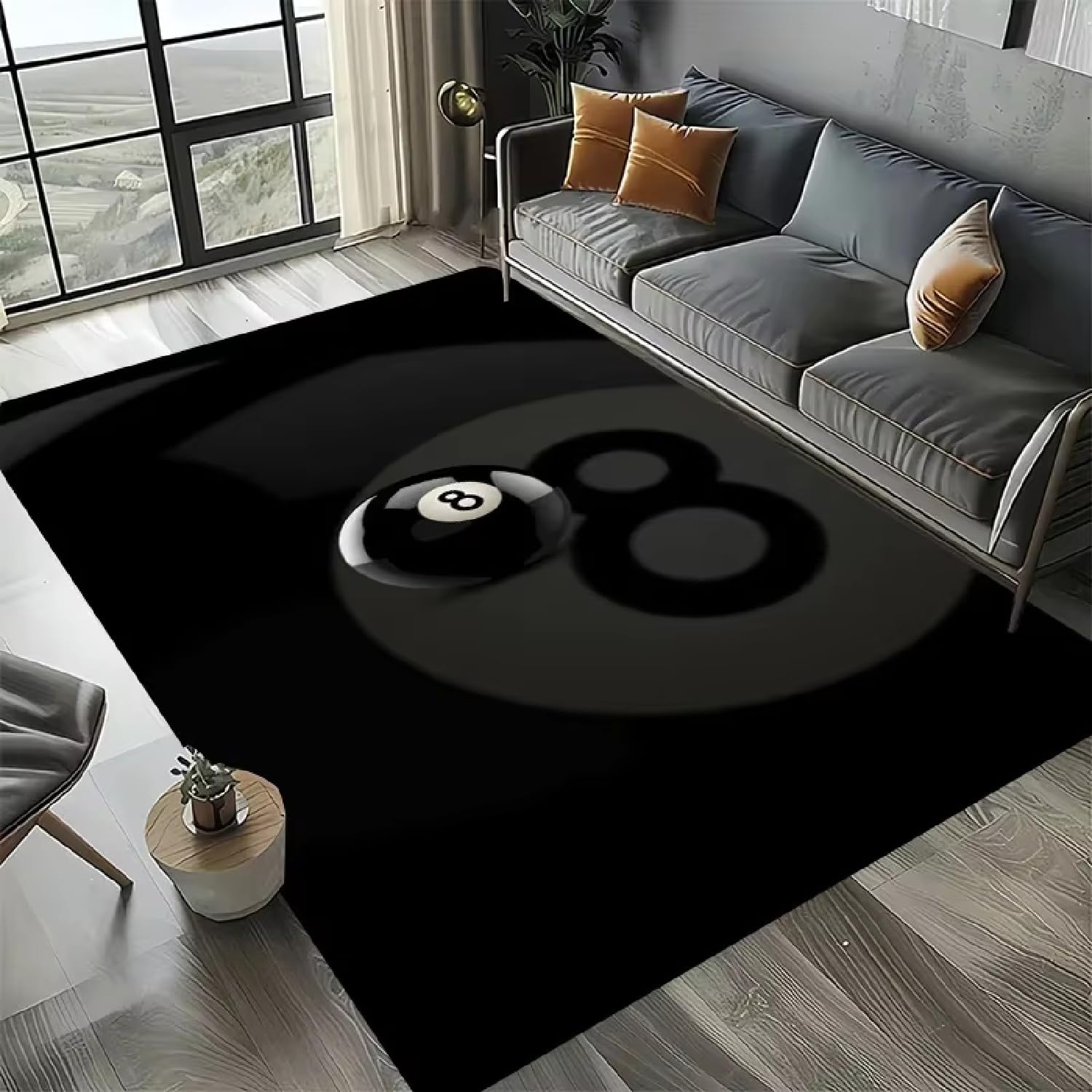 Tapis billard 8 boules 100x200cm idéal pour le salon et une salle gaming moderne
